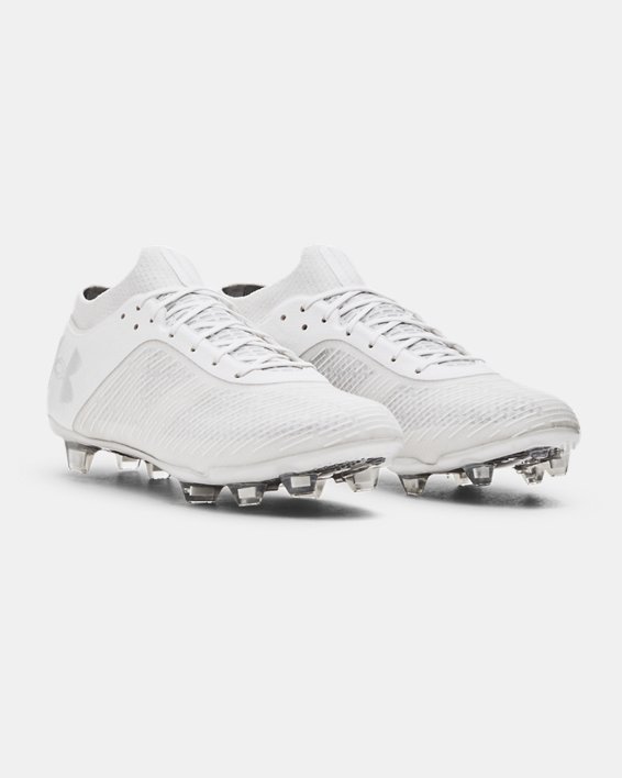 Men's UA Shadow Pro FG Soccer Cleats in White image number 3